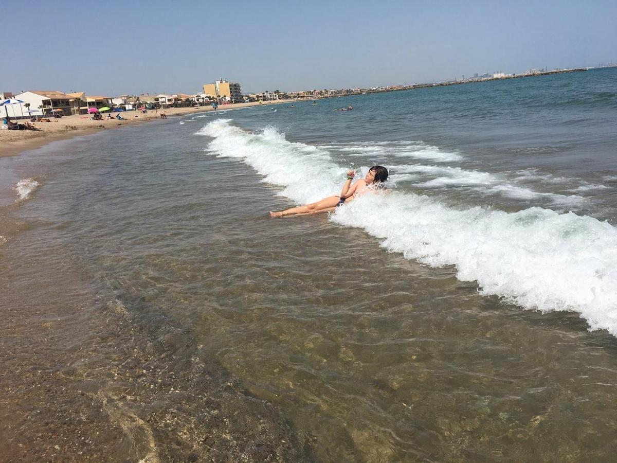 Apto Con Piscina En La Playa Cerca De Vlc Con Ac ปูโซล ภายนอก รูปภาพ